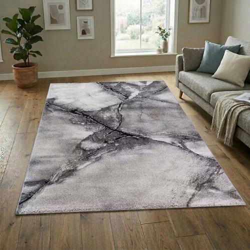 Teppich grau creme - grau,