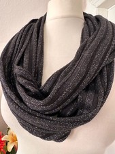 Tchibo Glitter Glam Loop Schlauchschal Schal Schwarz / Silber Feenstaub