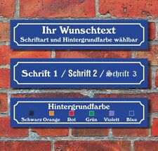 Straßenschild Wunschtext Straßenname Hausnummer Namenschild Text nach Wunsch