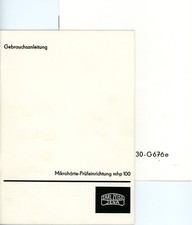 ZEISS Bedienungsanleitung MIKROHÄRTE-PRÜFEINRICHTUNG mhp100 Neophot Epityp Y4389