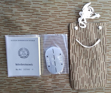 NVA Wehrdienstausweis Hülle Brustbeutel Marke Blanko Soldat Offizier Grenze  DDR