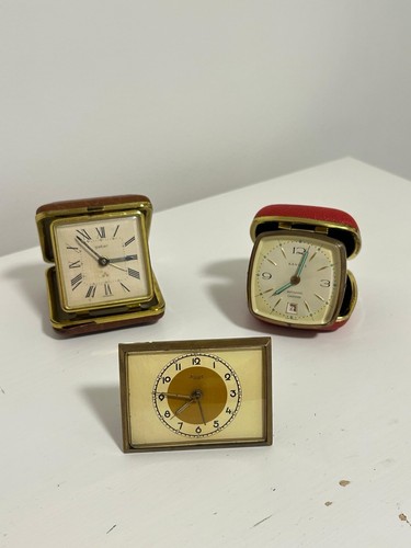 Vintage reisewecker - 3x, /