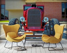 3D Rotes Retro Auto C418