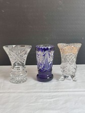 3 Bleikristall Vasen