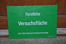 Altes Schild DDR,Forstliche