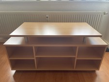 TV-Rack mit Rollen Buche
