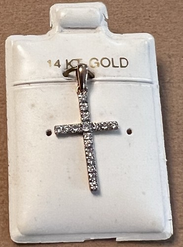 14k gold diamant - diamant, kreuz