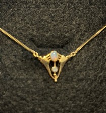 Edles Jugendstil Collier 14 K