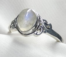 Ring 925 Silber Gr. 19,1 (60) echter Mondstein mit Blauschimmer UNIKAT NEU?