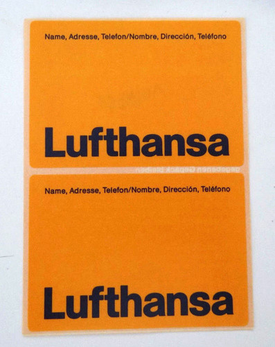 Werbe aufkleber lufthansa - werbe-aufkleber, 2