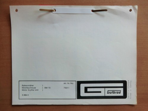 Orig ersatzteilliste gutbrod - orig.,