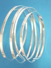 Fein-Silber-Streif/Blech 999,9 Ring-Schiene 3,65 mm Breit, 2 mm Stark massiv NEU