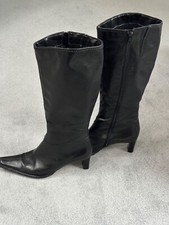 Damen lederstiefel schwarz - lederstiefel,