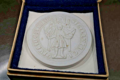 Porzellan medaille plakette - porzellan,