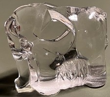 Glas Elefant - Figur - transparent - ca. 4,6 x 2,4 x 4 cm
