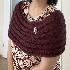 Schulterschal Stola Überwurf Kaschmir Alpaka Mix weich soft loop handgestrickt