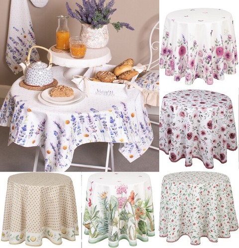 Runde tischdecke landhausstil - tischdecke,