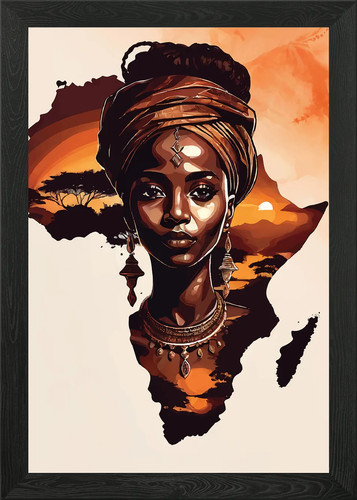 Afrikanische frau silhouette - frau,