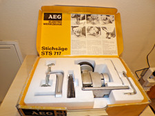 Vintage AEG Stichsäge 717 Zusatzgerät Bohrmaschine mit OVP