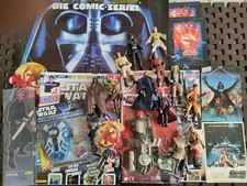 23x STAR WARS MERCH PAKET POSTKARTEN MAGAZIN AUFSTELLER FIGUREN HASBRO ab 1999