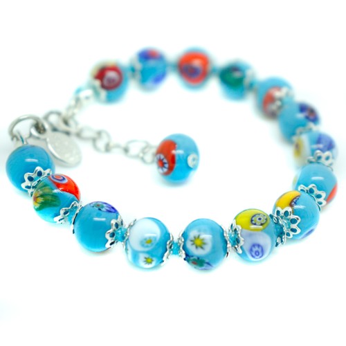Murano glasarmband hellblau - murano,