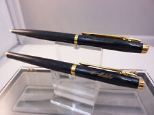 Elysee Luxus SET En Vogue Lack Braun marmoriert Füllfederhalter + Kugelschreiber