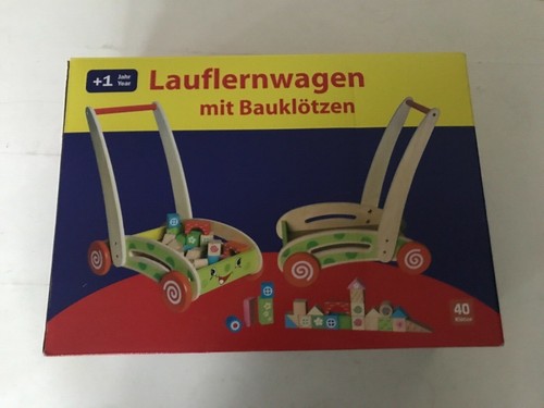 Lauflernwagen mit bauklötzen - lauflernwagen,