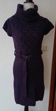 Kleid Strickkleid Kurzarm Lila