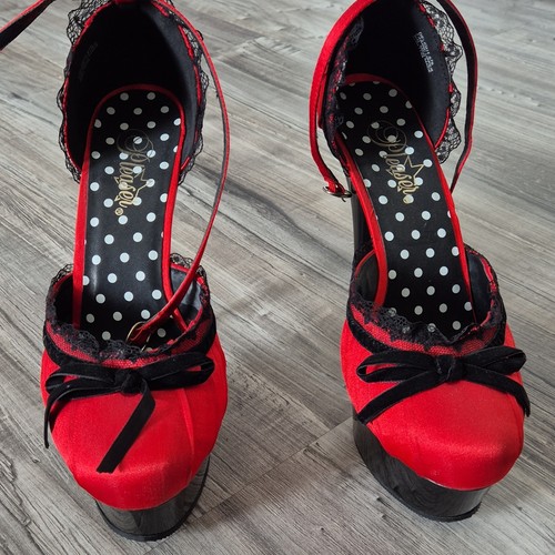 Pleaser plateau pumps satin - plateau-pumps,