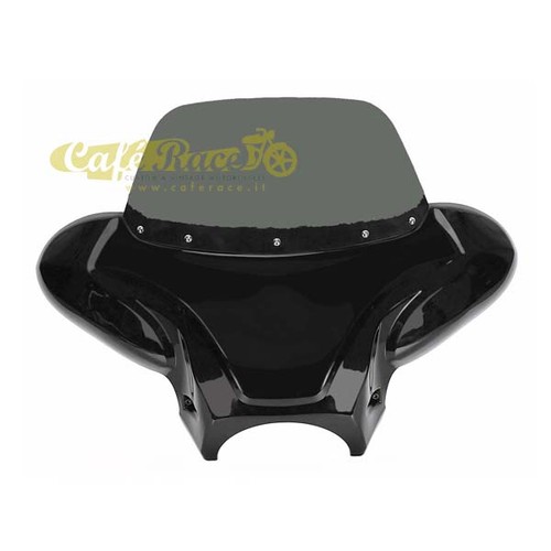Batwing schwarz glänzend - , mit