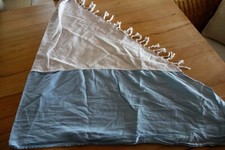 Dreieckstuch, blau-beige, TCM mit Fransen