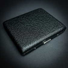 Zigarettenetui | Etui Metall Edel Optik Schwarz | Zigaretten Box | 20 Zigaretten