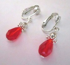 Ohrclips CLIPS ROT Tropfen 