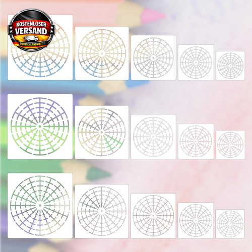 Mandala schablonen set - mandala,
