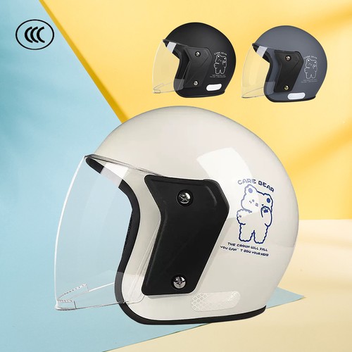 Mit visier retro sturzhelm - visier,