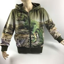 Dinosaurier,Kinder Jacke Kapuze Junge ,92,104,116,128,140,152,Olivgrün,Motiv