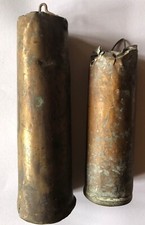2 alte Uhrengewichte Messing -
