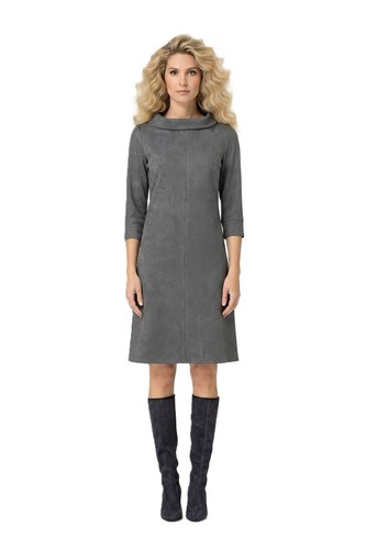 Alba moda velours kleid taupe - moda,