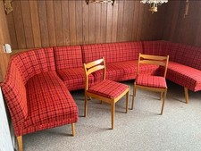 Eckbank + Stühle + Tisch Essecke 70er Mid Century Vintage Retro Flower Power