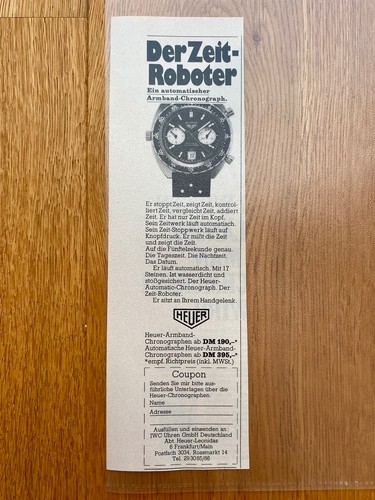 1972 heuer autavia der - heuer,