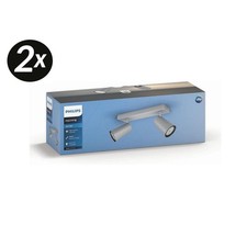 2x PHILIPS myLiving Paisley Deckenleuchte Spot Light dimmbar GU10 Aluminium NEU