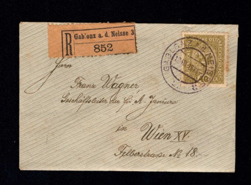 österreich 1918 reco brief - -,