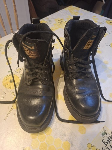 Vintage lederstiefel schwarz - vintage,