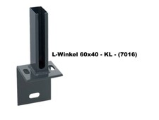 Fussplatte L-Winkel Dübelplatte Bodenplatte Montagefuss Doppelstabzaun Adapter