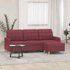 3-Sitzer-Sofa mit HockerStoff