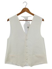 BRINKLEYS Herren Anzugweste Weste Gr. 52/XL Weiß Klassisch Elegant