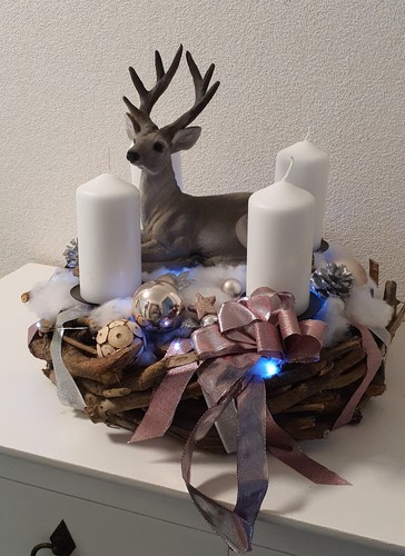 Beleuchteter adventskranz - ,
