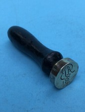 Alter STUDENTIKA Petschaft / Siegelstempel, " AB " Gravur + Zirkel