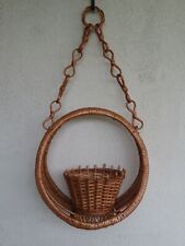 Weidenkorb Blumenampel Blumenhänger Pflanzenkorb Blumentopf mit Kette zum Hängen
