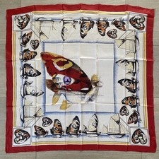 Seidentuch Vintage 85x85cm Halstuch Seidenschal 100% Seide Retro